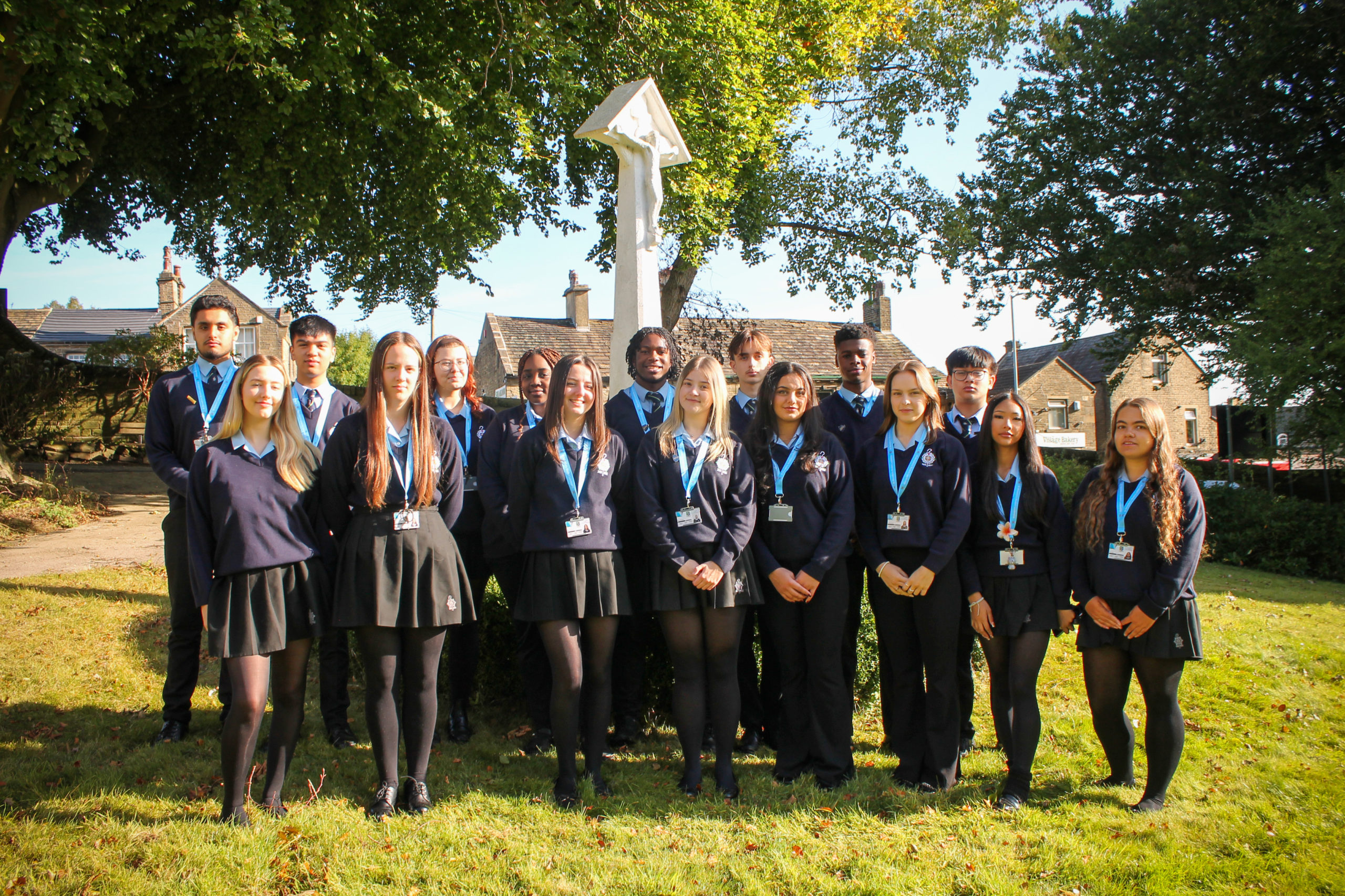 a group of students standing together